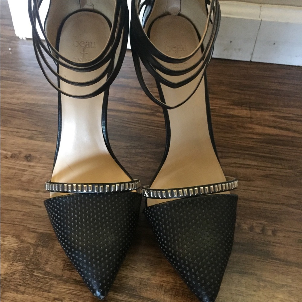 BEAU + ASHE Black Strappy Heels 💕ONLY WORN ONCE💕